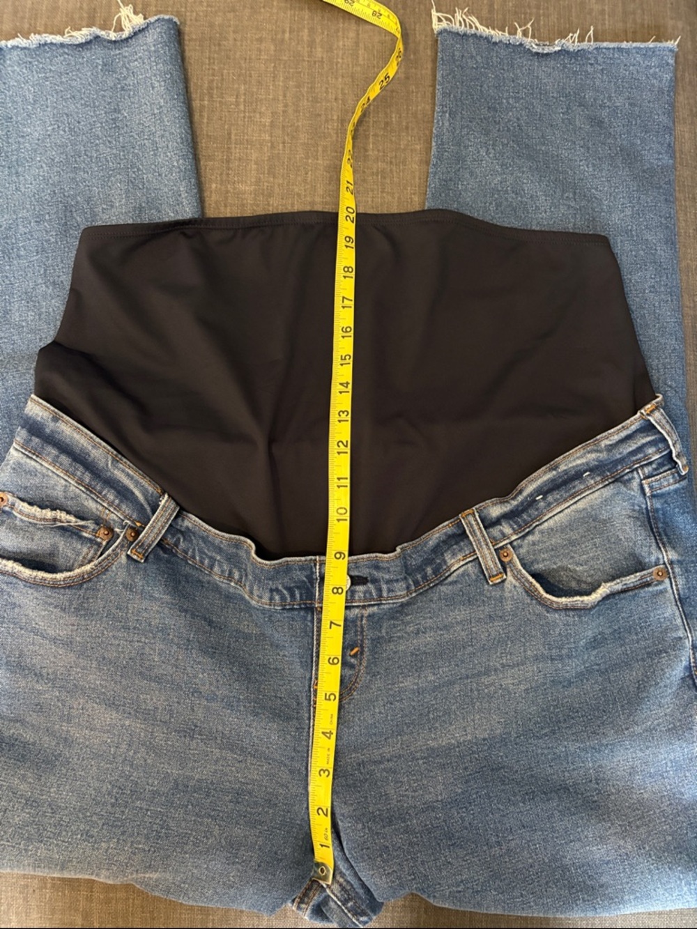 Abercrombie and Fitch The 90s Straight Maternity Jeans Blue Size 34/18 Long - Picture 12 of 14